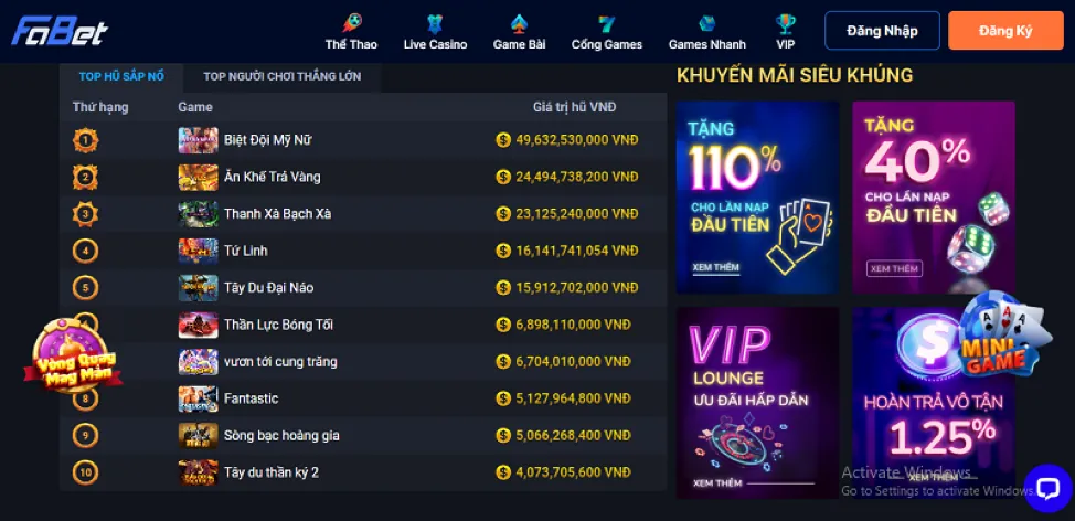 Ưu đãi nạp tiền lần 2, 3